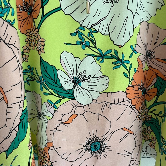 Revolve X AFRM Spring Lime Bouquet Floral Dolly Off The Shoulder Mini Dress | M - Picture 16 of 16